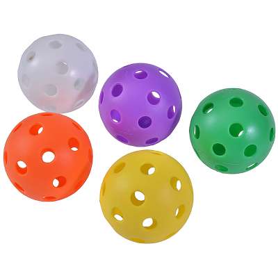 Customized Indoor Pickleballs Perforated Airflow Hollow Plastic Softballs Training Practice Ball Baseballs for Sports Training