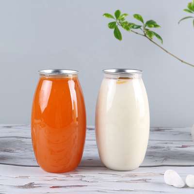 500ml Plastic Bottle Juice Beverage Tea  Bottle With Aluminium Cap